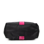 Shoulder Bag Ricamo Trompe L'oeil Tote Black Nylon Canvas
