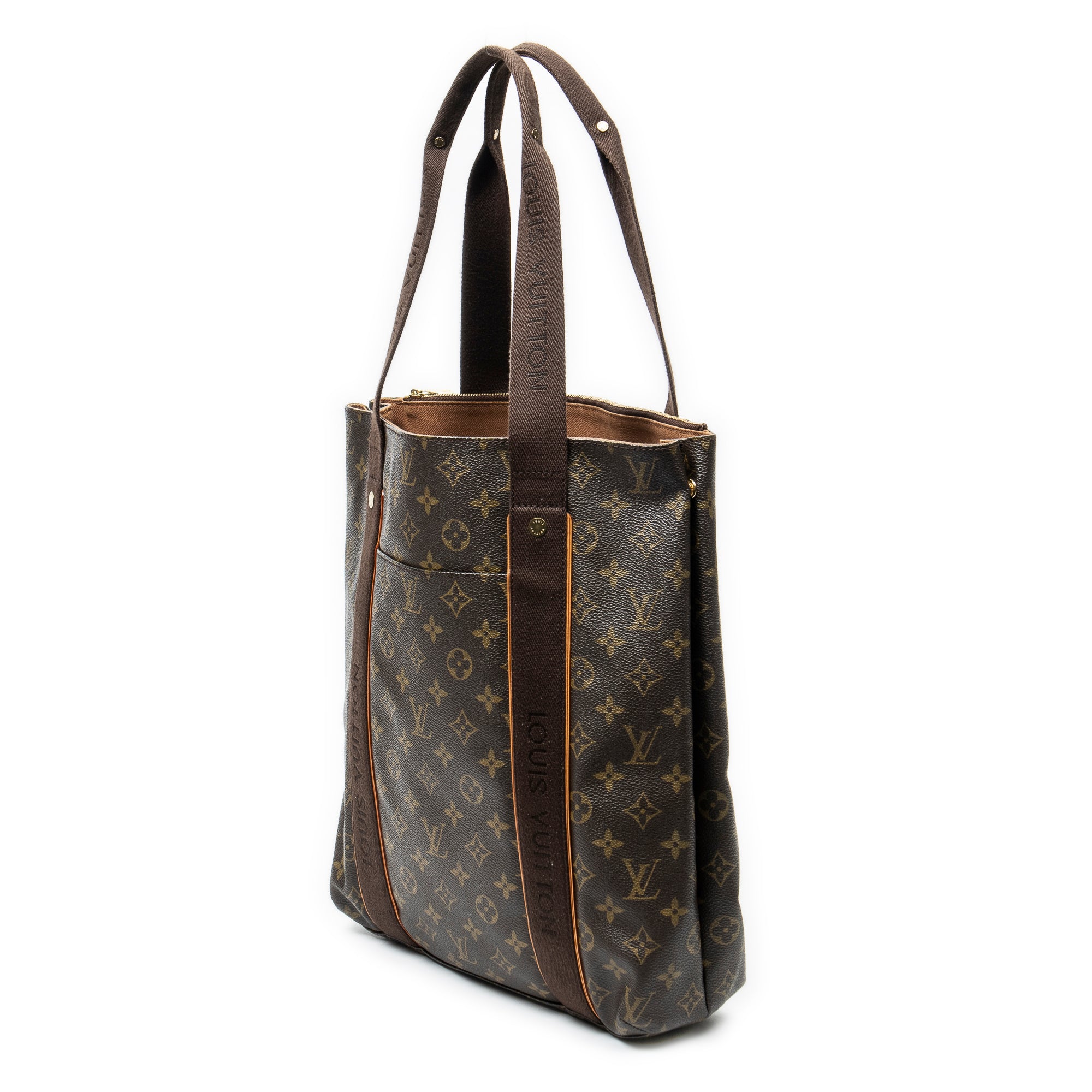 Handbag Cabas Beaubourg Brown Monogram Canvas