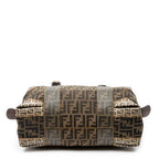 Shoulder Bag Double Zip Bowler Brown Zucca Canvas