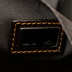Shoulder Bag Double Zip Bowler Brown Zucca Canvas