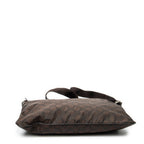 Shoulder Bag Large Flat Messenger Dark Brown Monogrammed Nylon Canvas