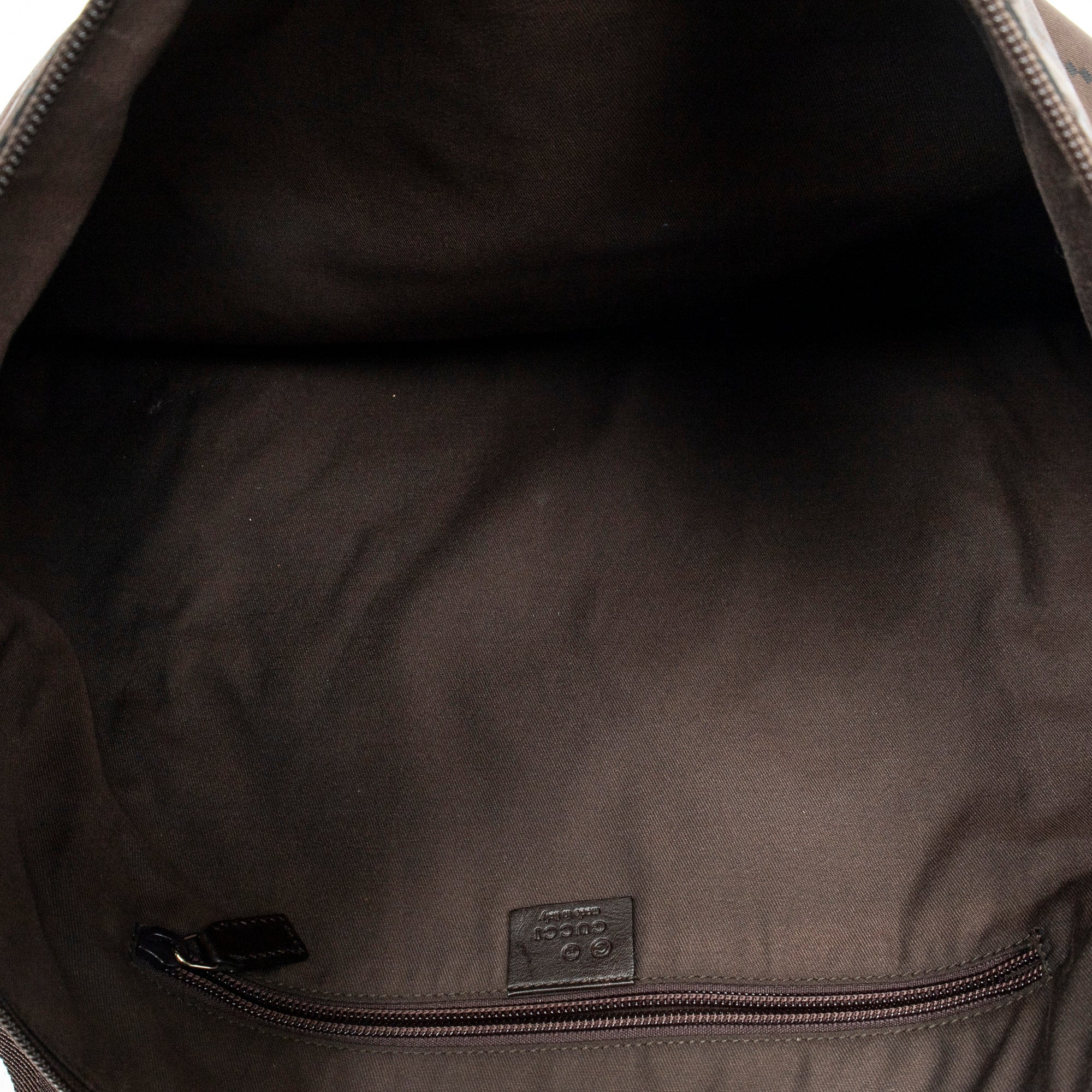 Shoulder Bag Large Flat Messenger Dark Brown Monogrammed Nylon Canvas