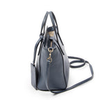 Shoulder Bag Mini Swing Tote Blue Grained Leather