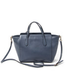 Shoulder Bag Mini Swing Tote Blue Grained Leather