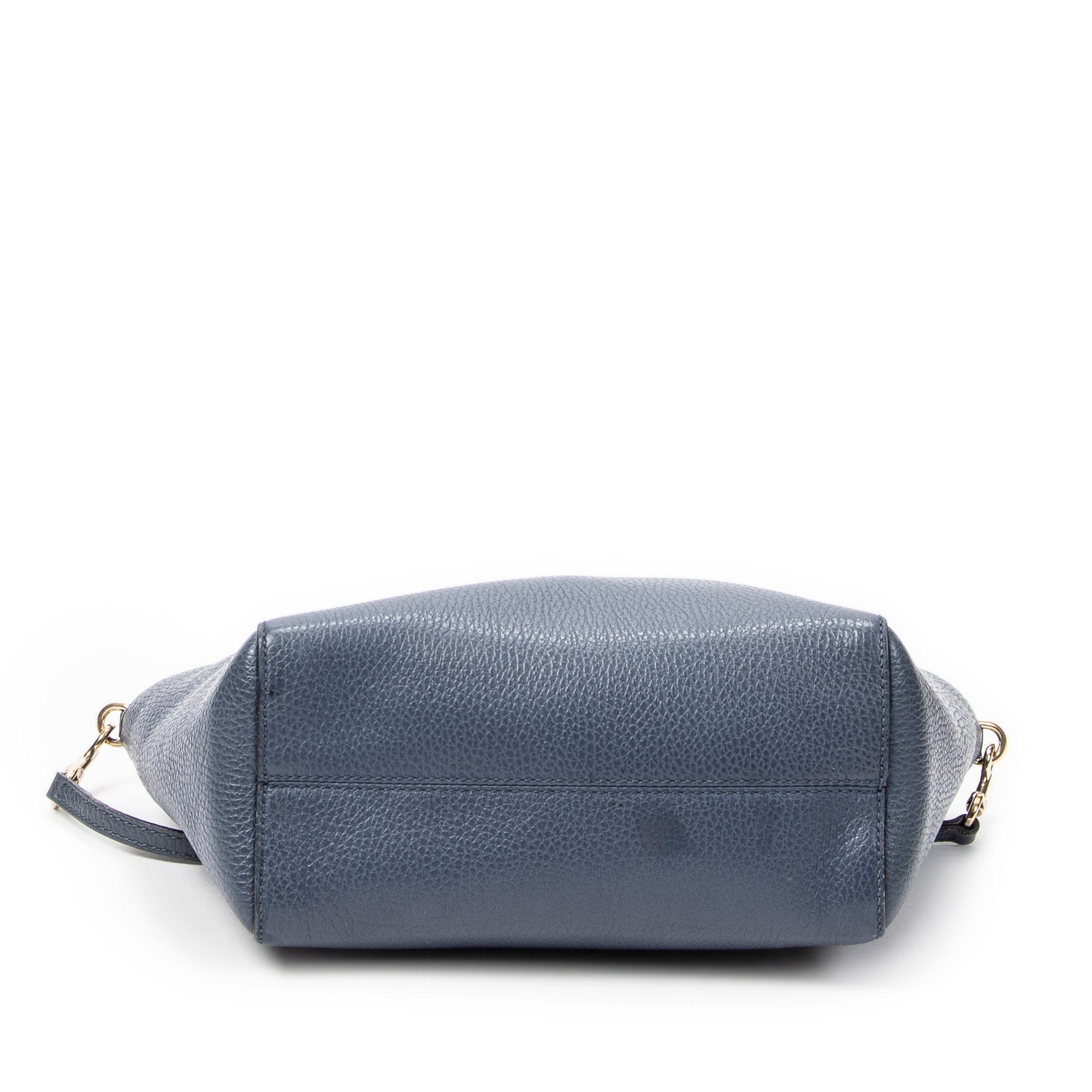 Shoulder Bag Mini Swing Tote Blue Grained Leather