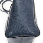 Shoulder Bag Mini Swing Tote Blue Grained Leather