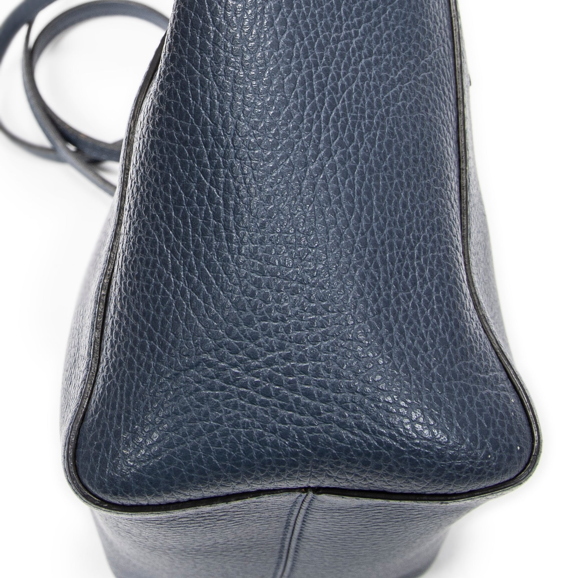Shoulder Bag Mini Swing Tote Blue Grained Leather