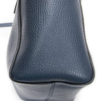 Shoulder Bag Mini Swing Tote Blue Grained Leather
