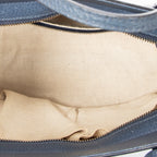 Shoulder Bag Mini Swing Tote Blue Grained Leather