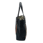 Shoulder Bag Web Vertical Jolicoeur Tote Black Monogrammed Canvas