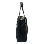 Shoulder Bag Web Vertical Jolicoeur Tote Black Monogrammed Canvas