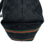 Shoulder Bag Web Vertical Jolicoeur Tote Black Monogrammed Canvas