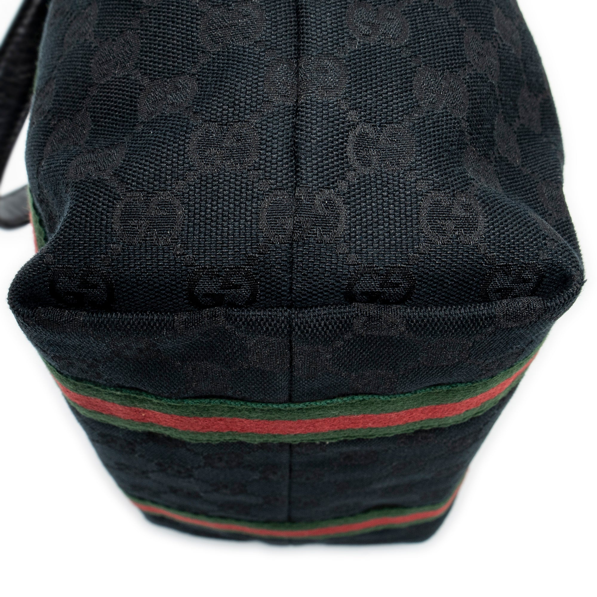 Shoulder Bag Web Vertical Jolicoeur Tote Black Monogrammed Canvas