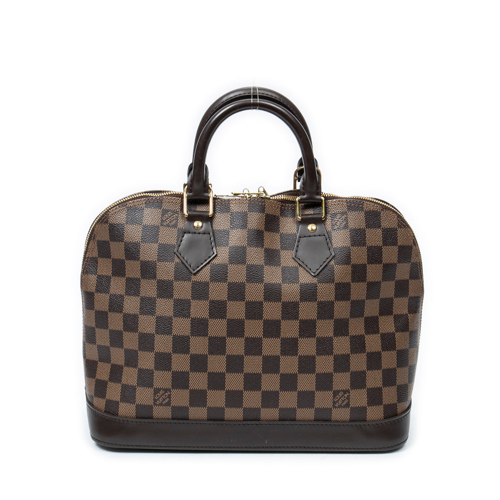 Handbag Alma PM Brown Damier Ebene