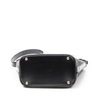 Shoulder Bag Zip Shoulder Hobo Black Macadam Coated Canvas