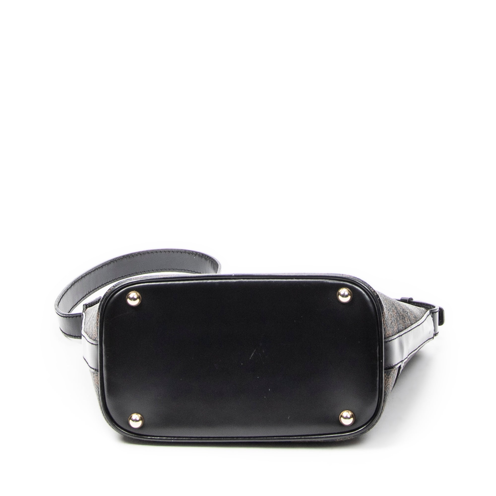 Shoulder Bag Zip Shoulder Hobo Black Macadam Coated Canvas
