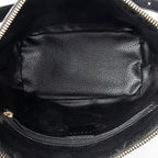 Shoulder Bag Zip Shoulder Hobo Black Macadam Coated Canvas