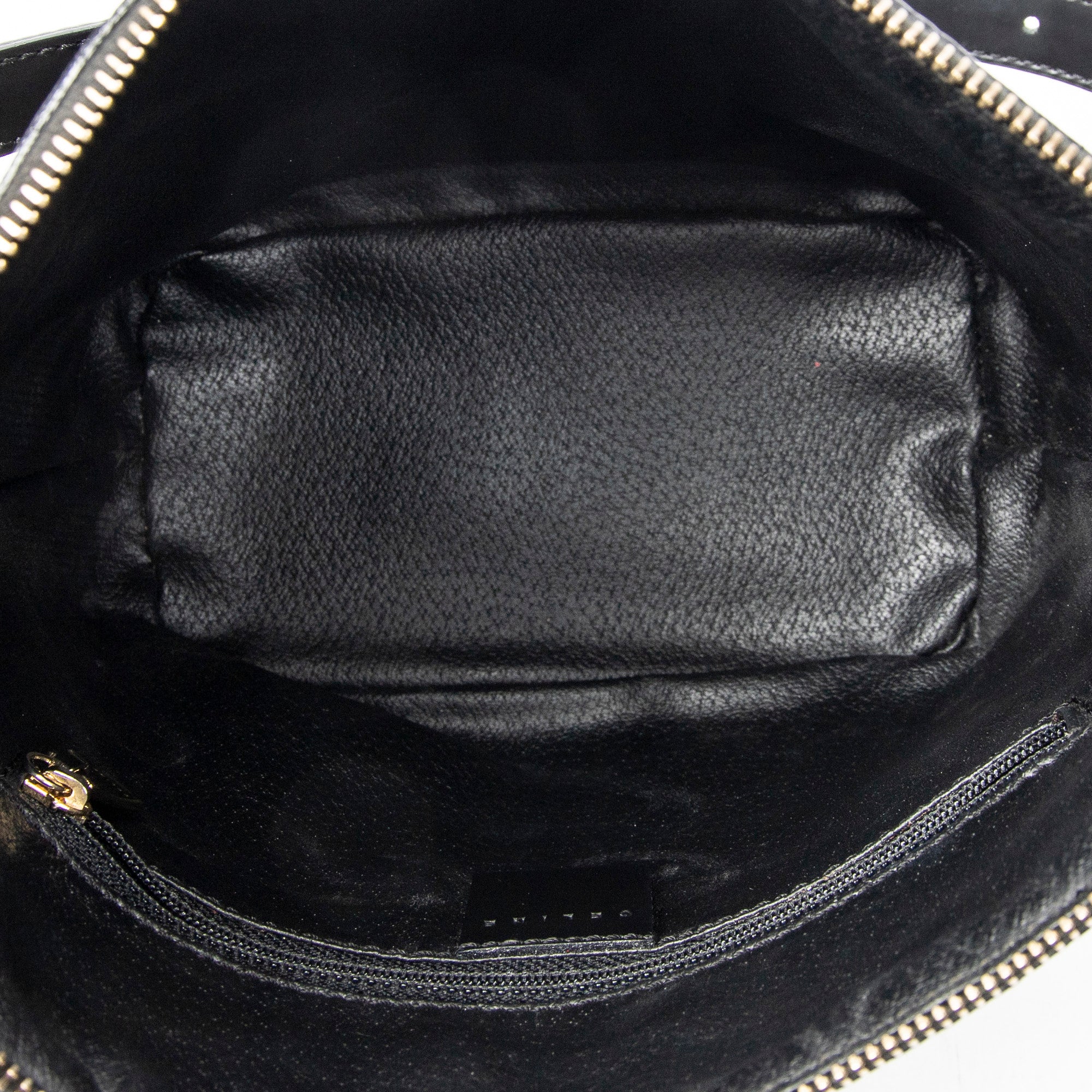 Shoulder Bag Zip Shoulder Hobo Black Macadam Coated Canvas