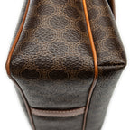 Bolso de hombro vintage pequeño con solapa cruzado de lona revestida Macadam marrón
