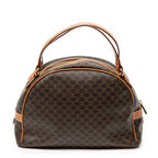 Handbag Dome Top Handle Brown Macadam Coated Canvas
