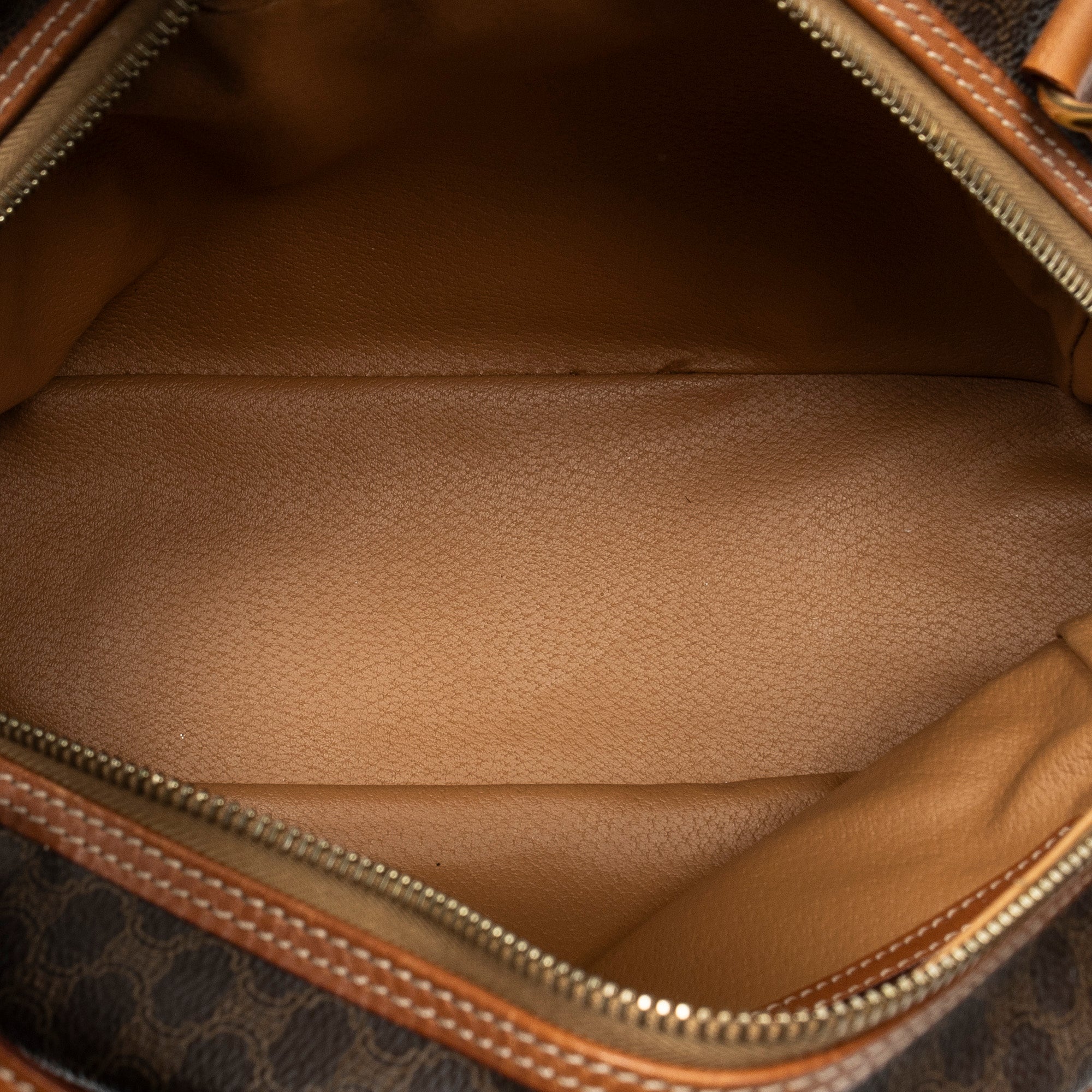 Handbag Dome Top Handle Brown Macadam Coated Canvas