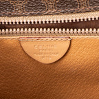 Shoulder Bag Small Square Flap Messenger Brown Macadam Coated Canvas