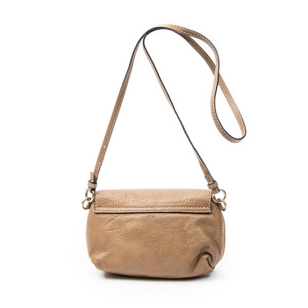 Shoulder Bag Marcie Pochette Crossbody Brown Grained Calfskin Leather