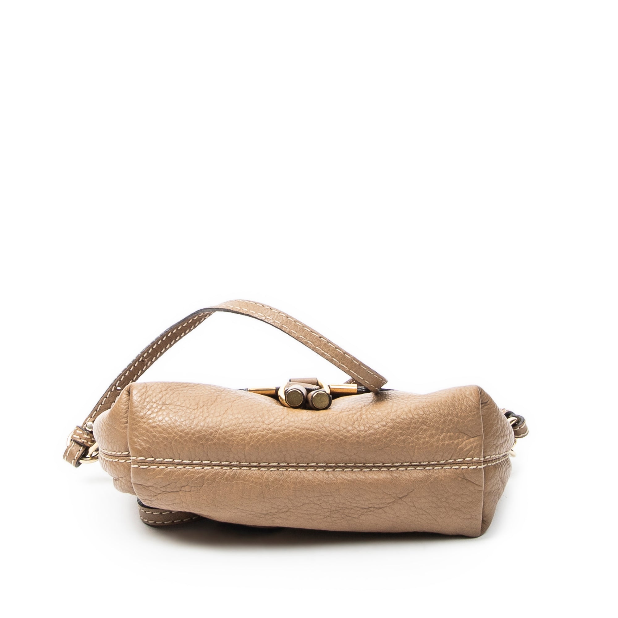 Shoulder Bag Marcie Pochette Crossbody Brown Grained Calfskin Leather