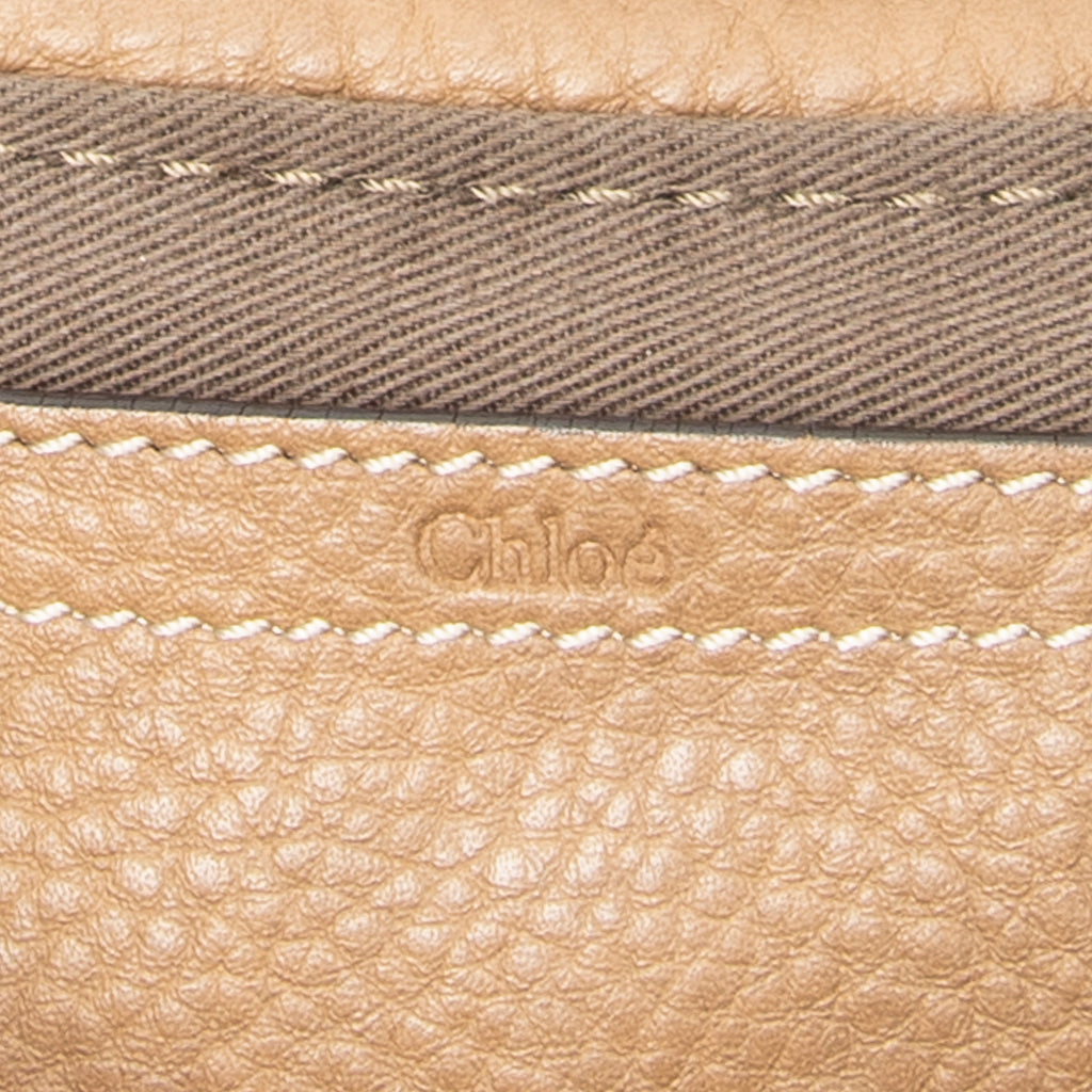 Shoulder Bag Marcie Pochette Crossbody Brown Grained Calfskin Leather