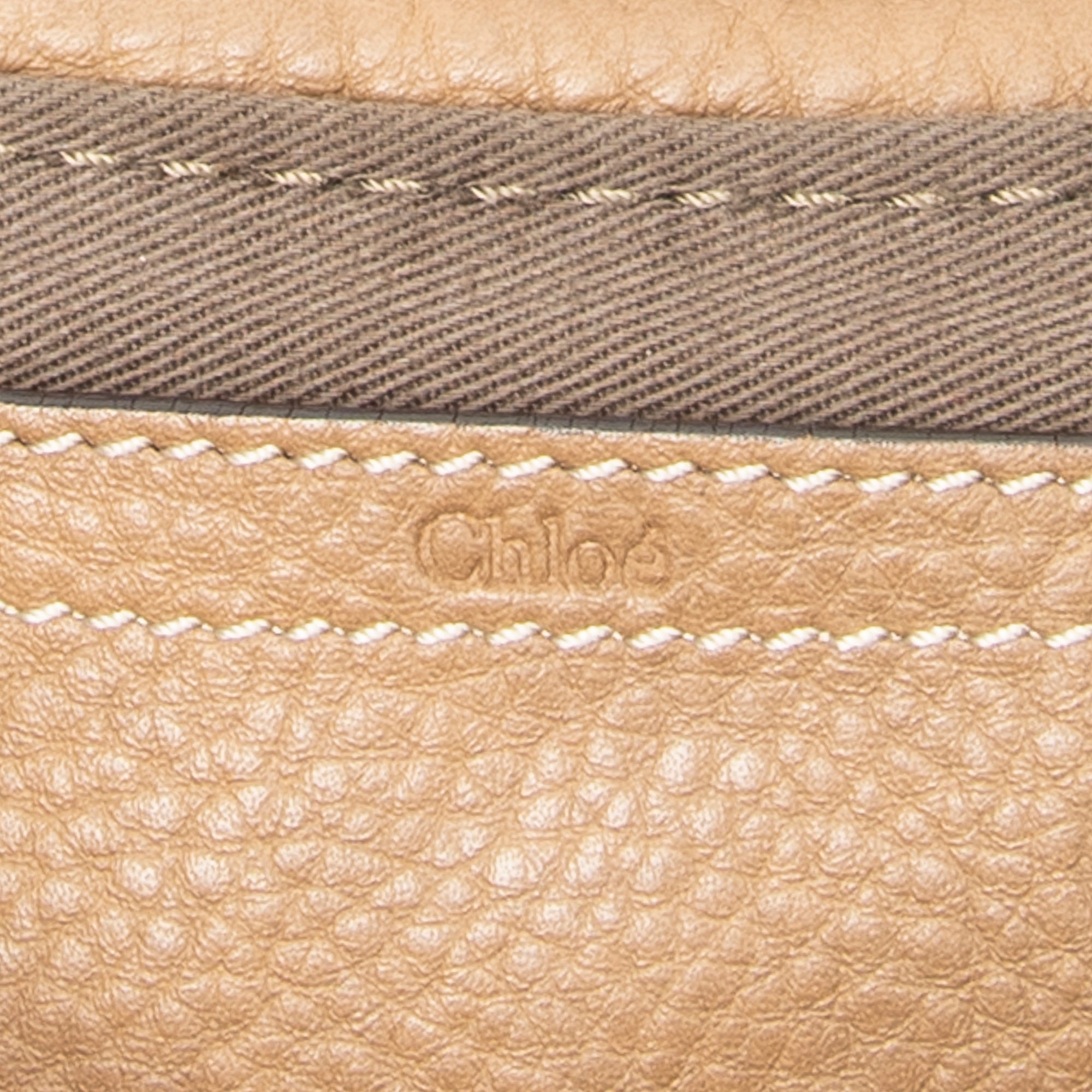 Shoulder Bag Marcie Pochette Crossbody Brown Grained Calfskin Leather