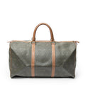 Bolsa de viaje vintage grande Boston panal de abeja verde lona revestida