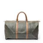 Bolsa de viaje vintage grande Boston panal de abeja verde lona revestida
