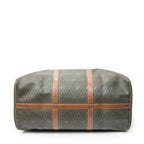 Bolsa de viaje vintage grande Boston panal de abeja verde lona revestida