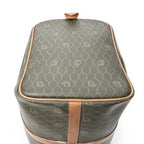 Travel Bag Vintage Small Travel Boston Green Honeycomb Coated Canvas