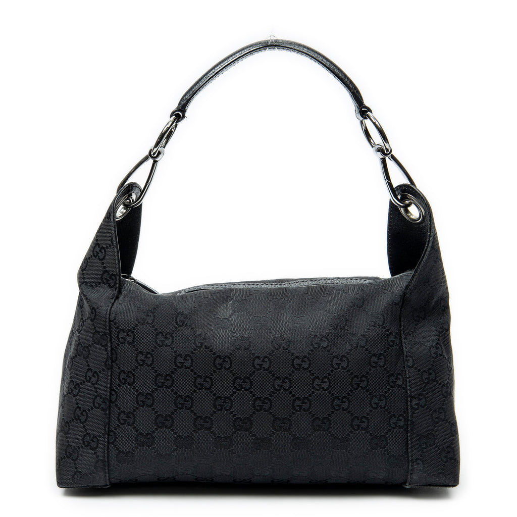 Shoulder Bag Zip Shoulder Bag Black Monogrammed Canvas