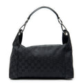Shoulder Bag Zip Shoulder Bag Black Monogrammed Canvas