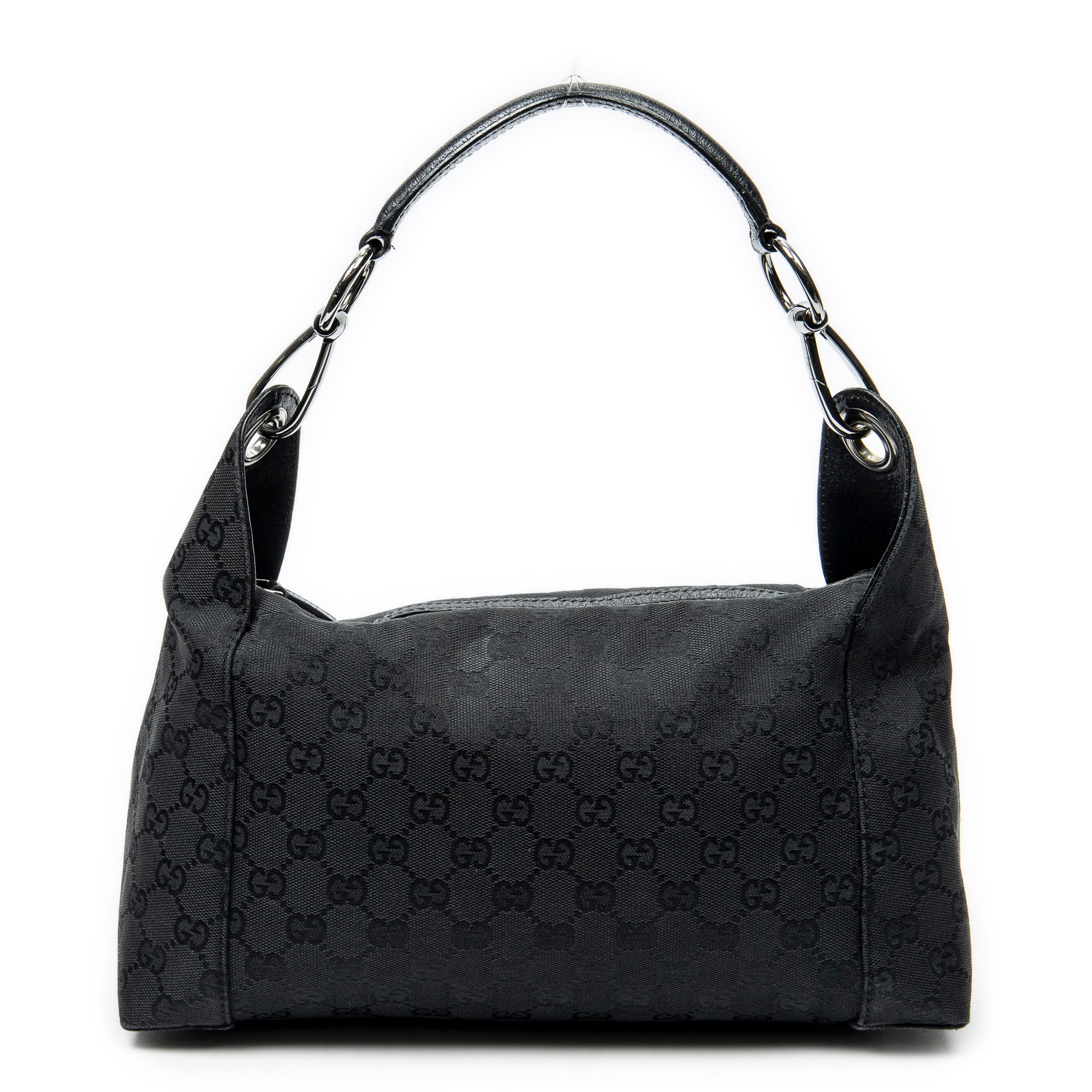 Shoulder Bag Zip Shoulder Bag Black Monogrammed Canvas