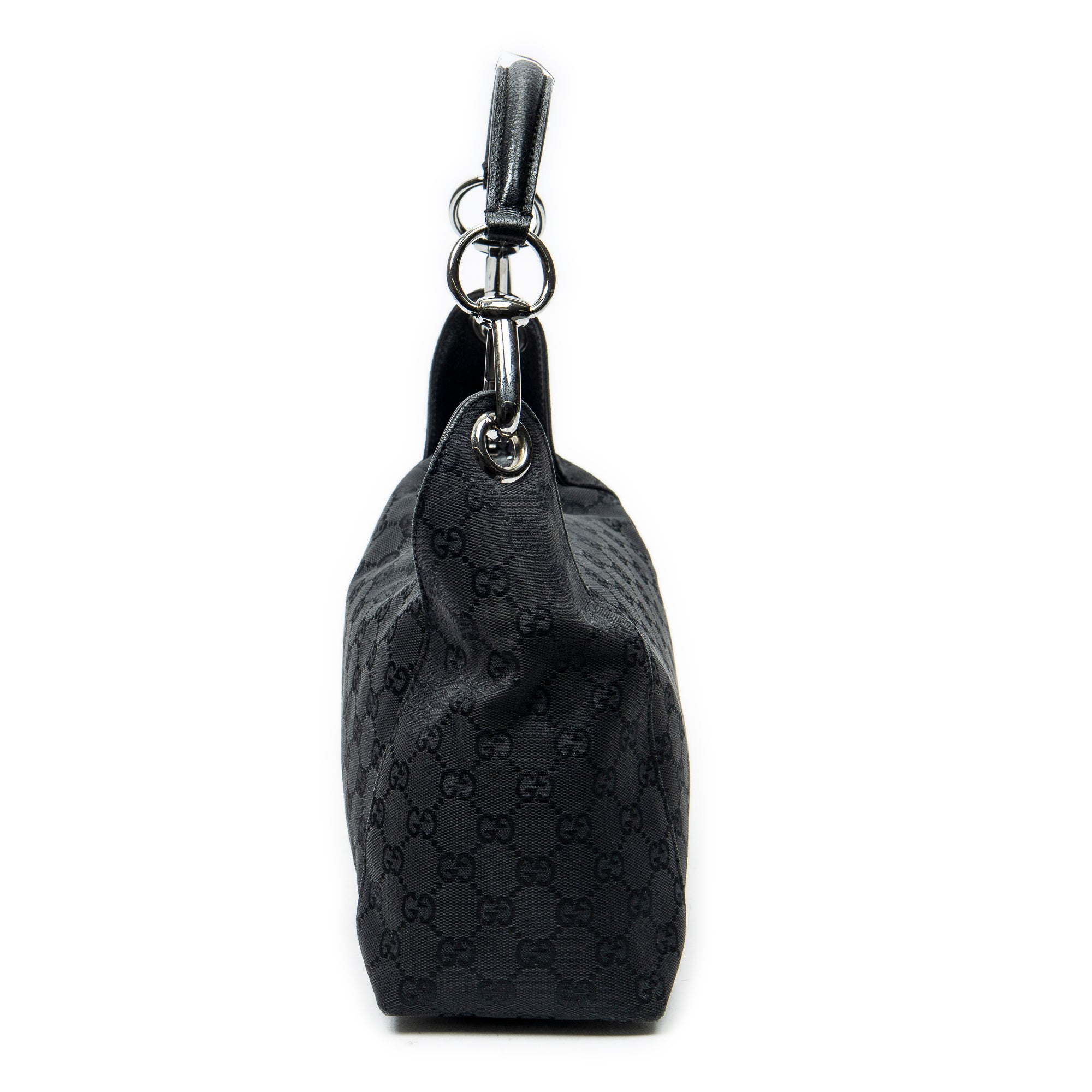 Shoulder Bag Zip Shoulder Bag Black Monogrammed Canvas