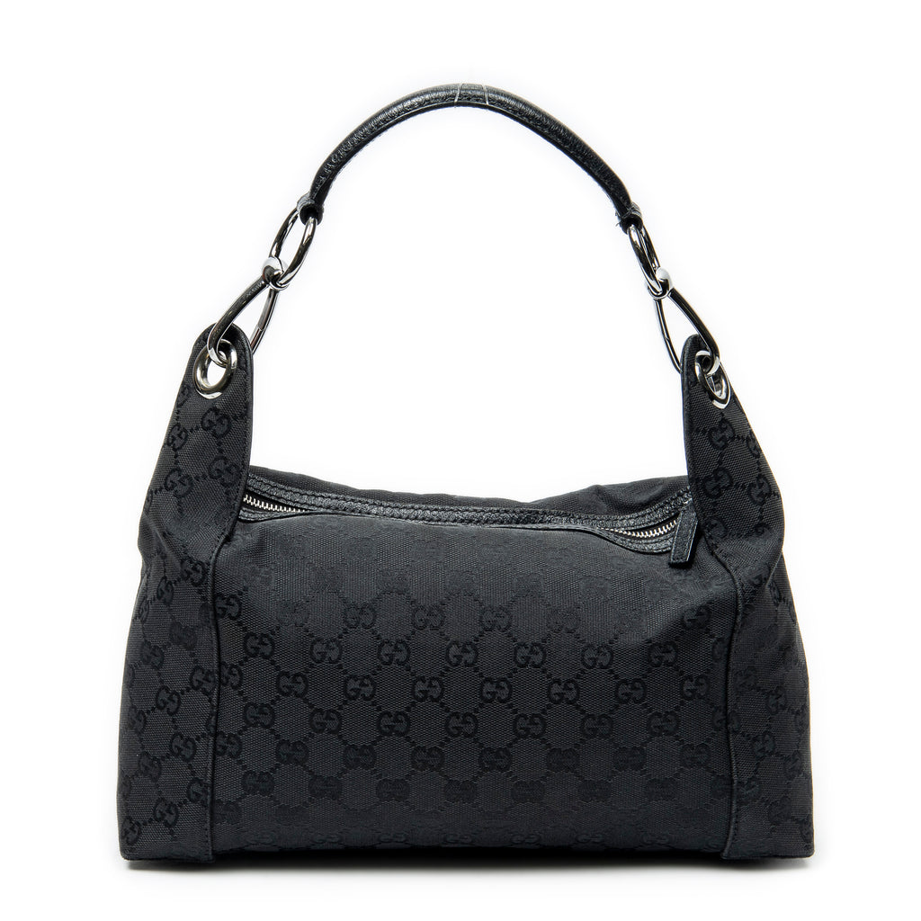 Shoulder Bag Zip Shoulder Bag Black Monogrammed Canvas
