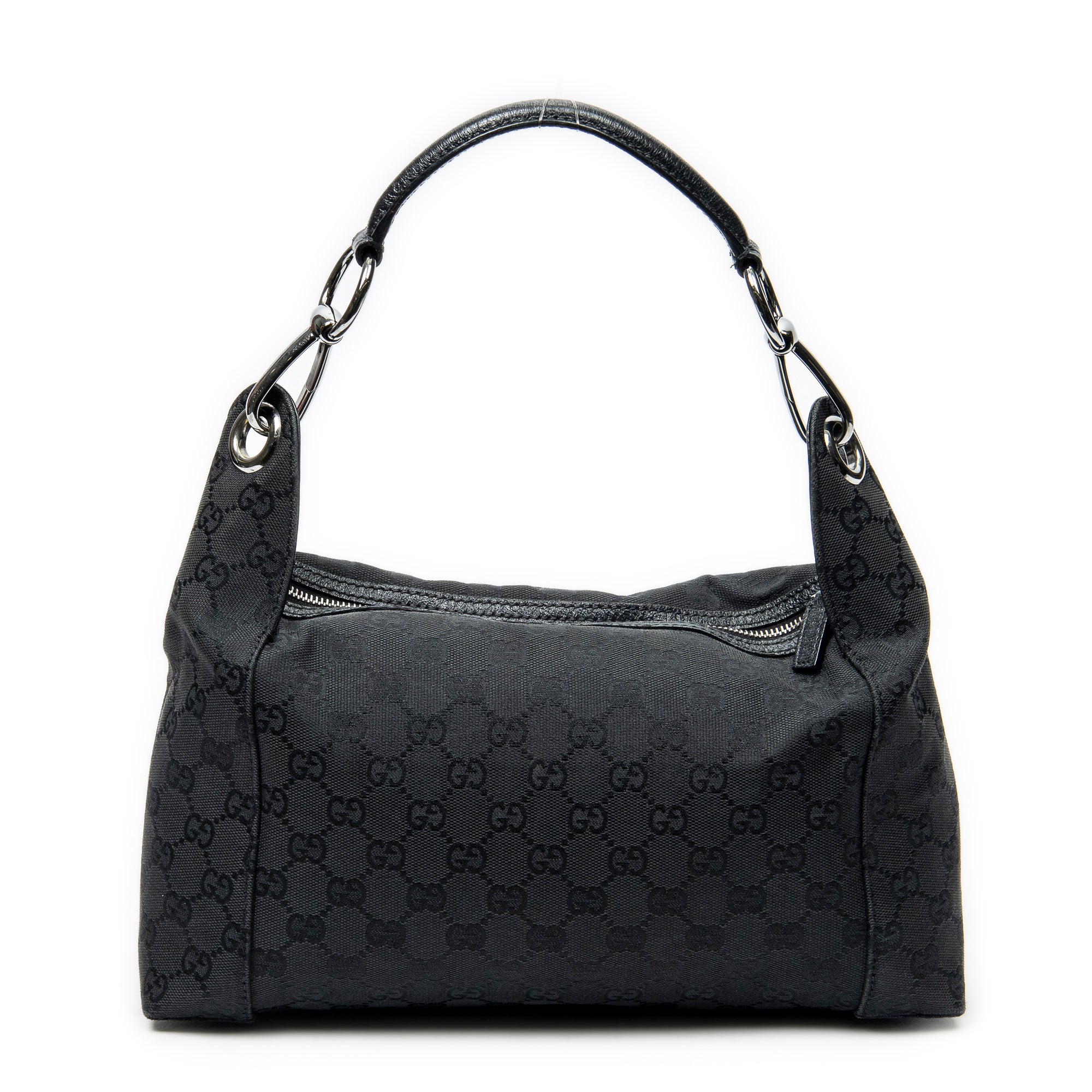 Shoulder Bag Zip Shoulder Bag Black Monogrammed Canvas