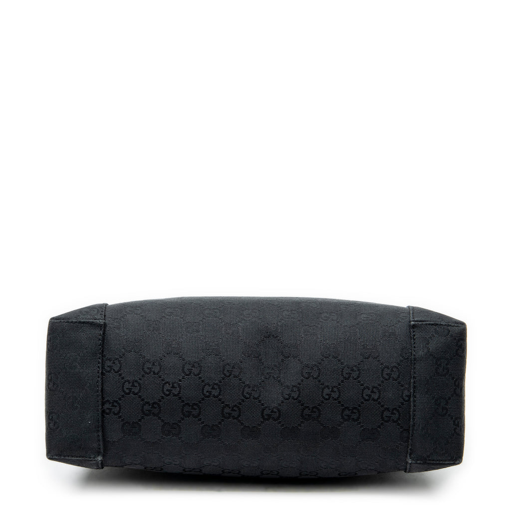 Shoulder Bag Zip Shoulder Bag Black Monogrammed Canvas