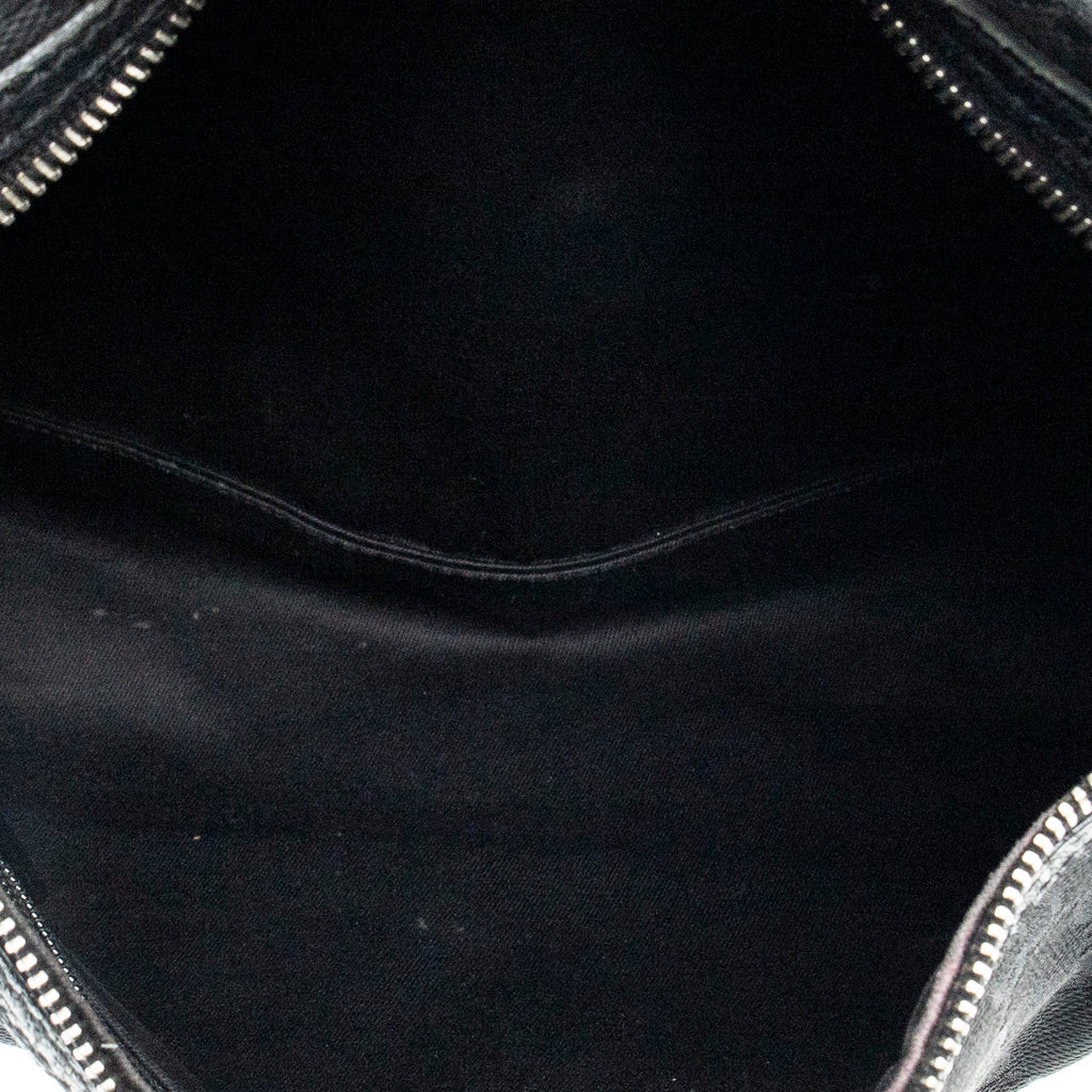 Shoulder Bag Zip Shoulder Bag Black Monogrammed Canvas