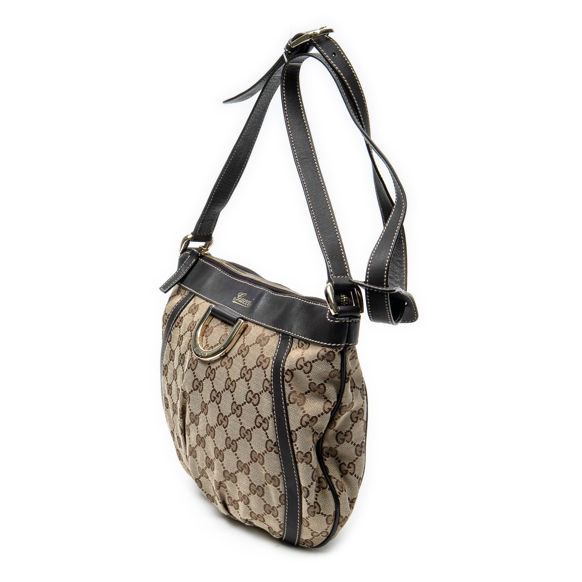 Shoulder Bag D Ring Messenger Brown Monogrammed Canvas