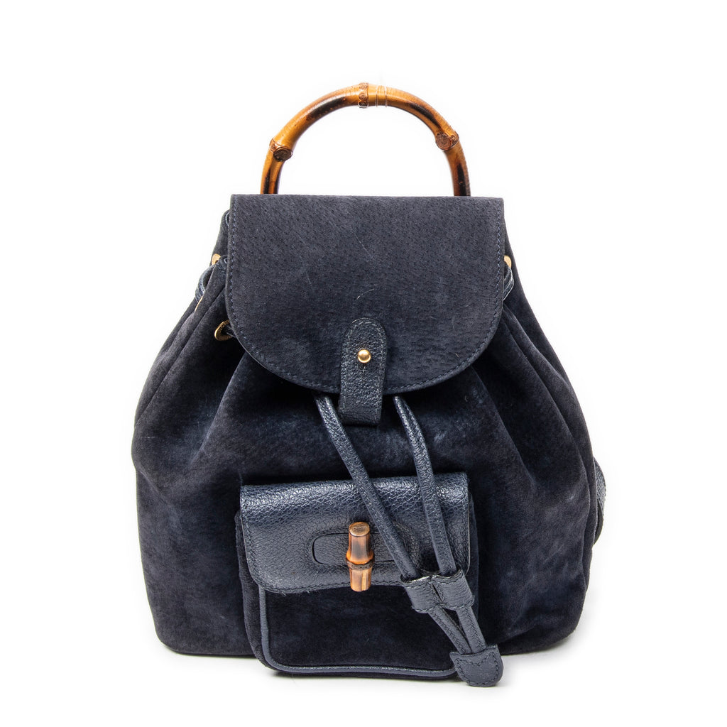 Gucci - Mini Sac à Dos Bambou - Marine