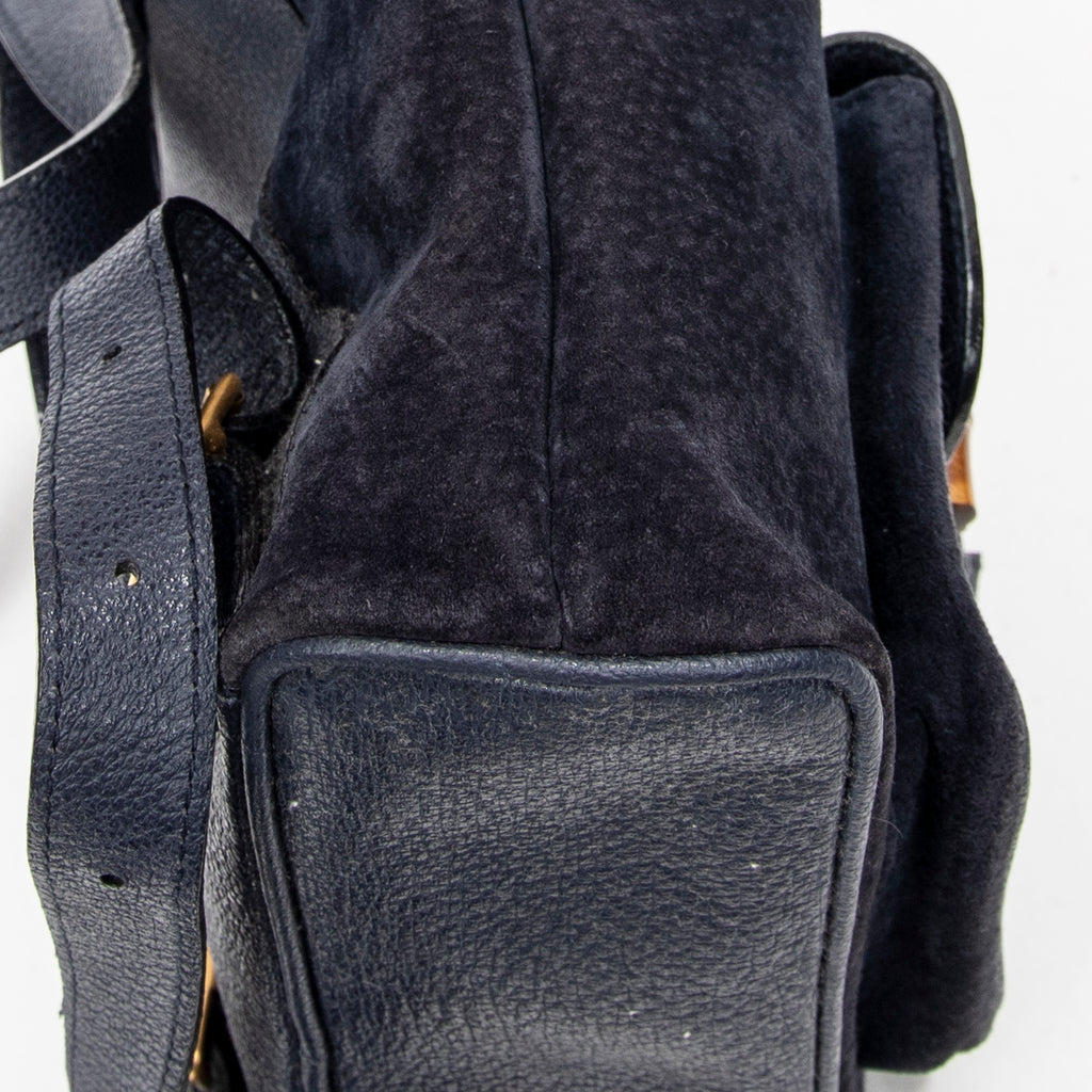 Gucci - Mini Sac à Dos Bambou - Marine