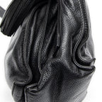 Shoulder Bag Medium Tassel Flamenco Black Grained Calfskin Leather