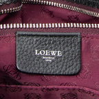 Shoulder Bag Medium Tassel Flamenco Black Grained Calfskin Leather