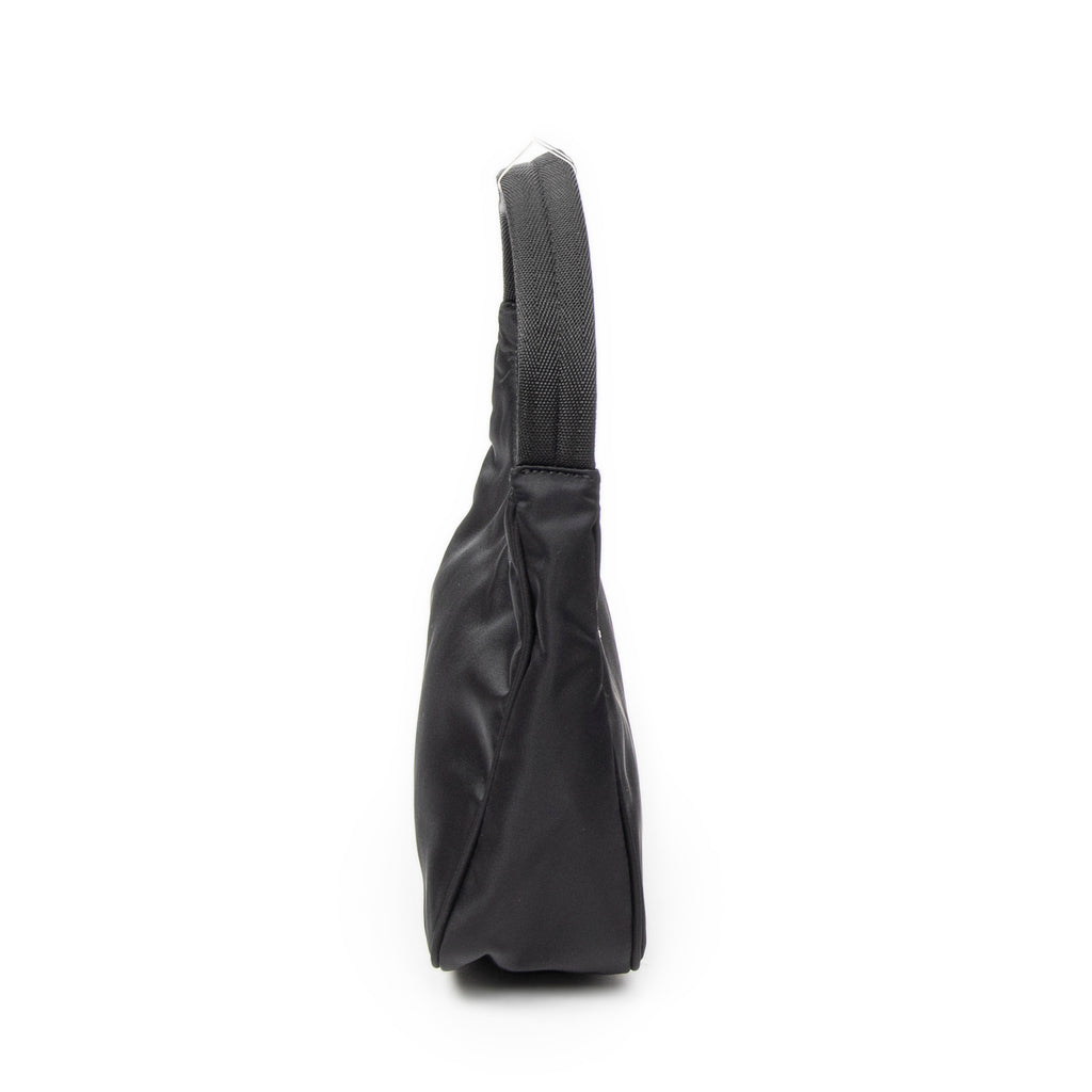 Shoulder Bag Vintage Mini Zip Hobo Black Nylon Canvas
