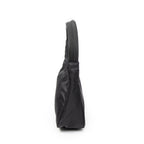 Shoulder Bag Vintage Mini Zip Hobo Black Nylon Canvas