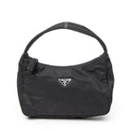 Shoulder Bag Vintage Mini Zip Hobo Black Nylon Canvas